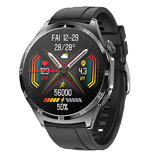 Smartwatch Microwear MT300 - Black Silicone
