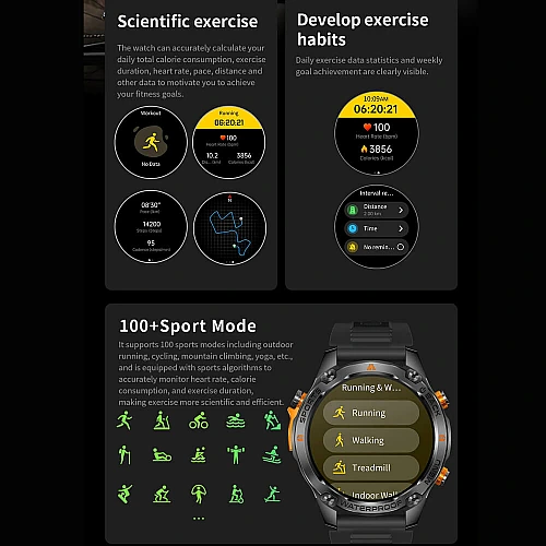 Smartwatch Microwear G100 GPS  - Black