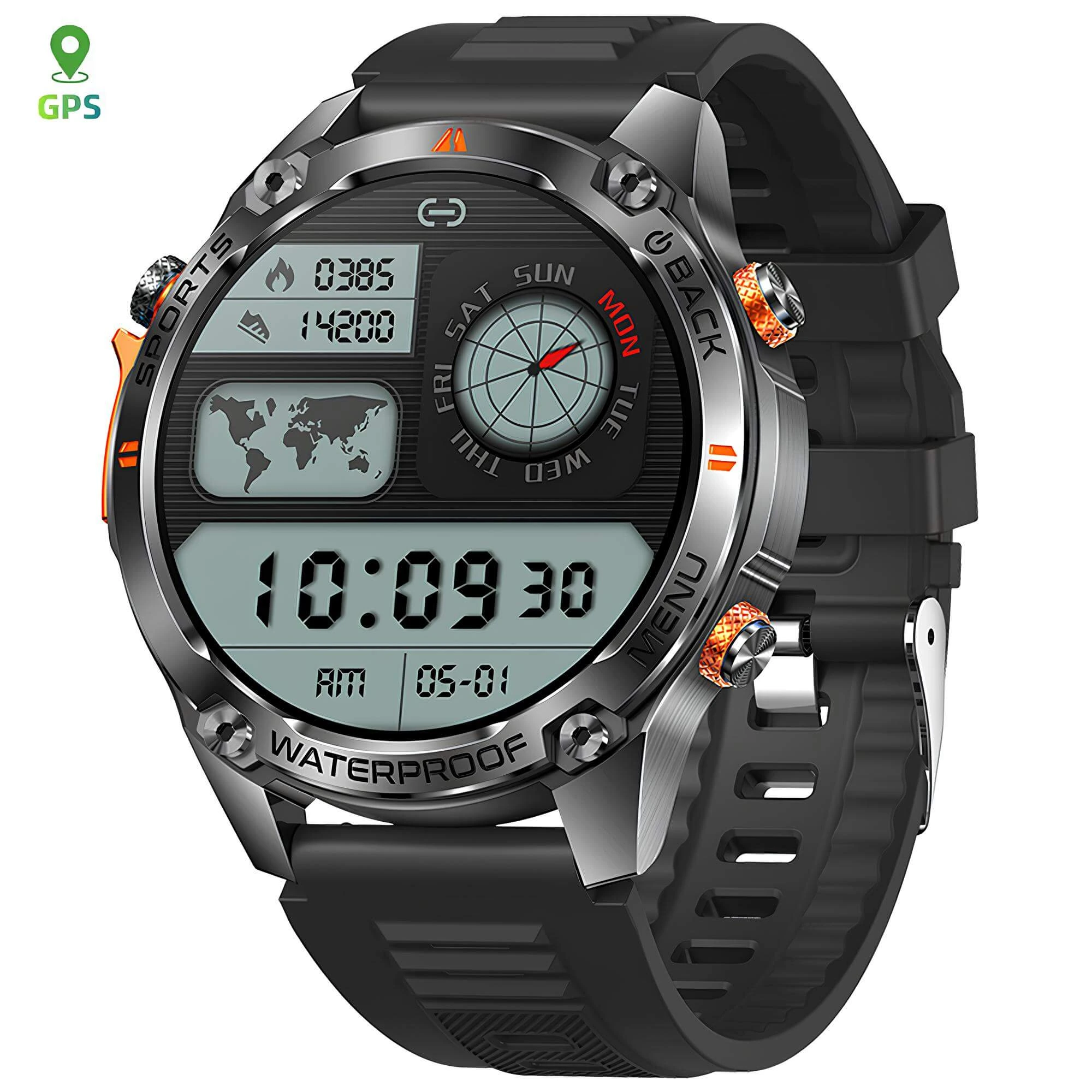Smartwatch Microwear G100 GPS  - Black
