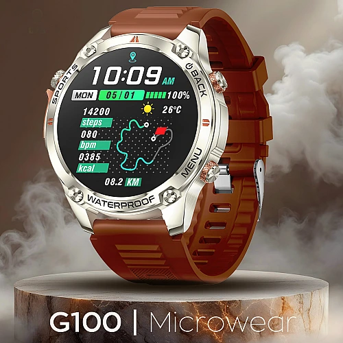 Smartwatch Microwear G100 GPS  - Brown
