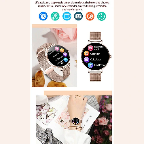 Smartwatch Microwear NX21 -  Gold Steel