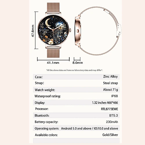 Smartwatch Microwear NX21 -  Silver Steel