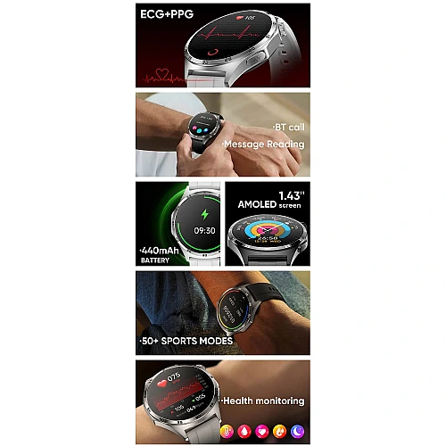 Smartwatch Microwear MT300 - Grey Silicone Smartwatch Microwear MT300 - Grey Silicone