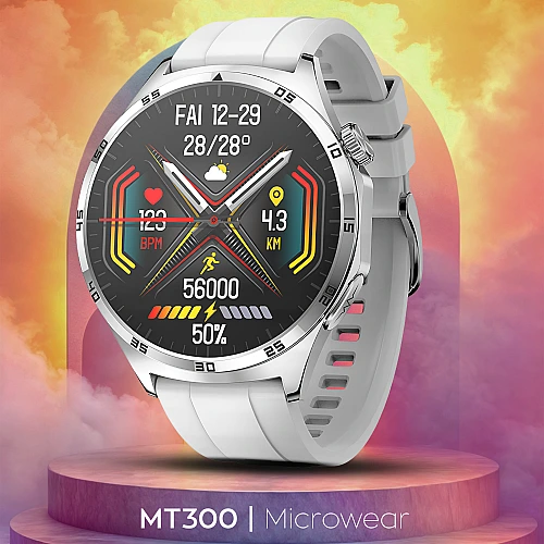 Smartwatch Microwear MT300 - Grey Silicone Smartwatch Microwear MT300 - Grey Silicone
