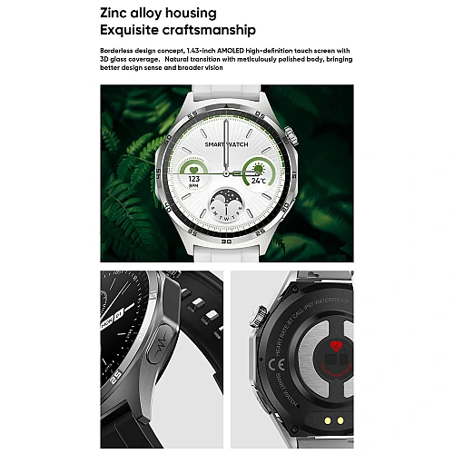 Smartwatch Microwear MT300 - Grey Silicone Smartwatch Microwear MT300 - Grey Silicone