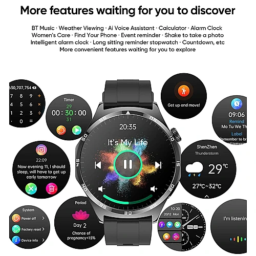 Smartwatch Microwear MT300 - Grey Silicone Smartwatch Microwear MT300 - Grey Silicone