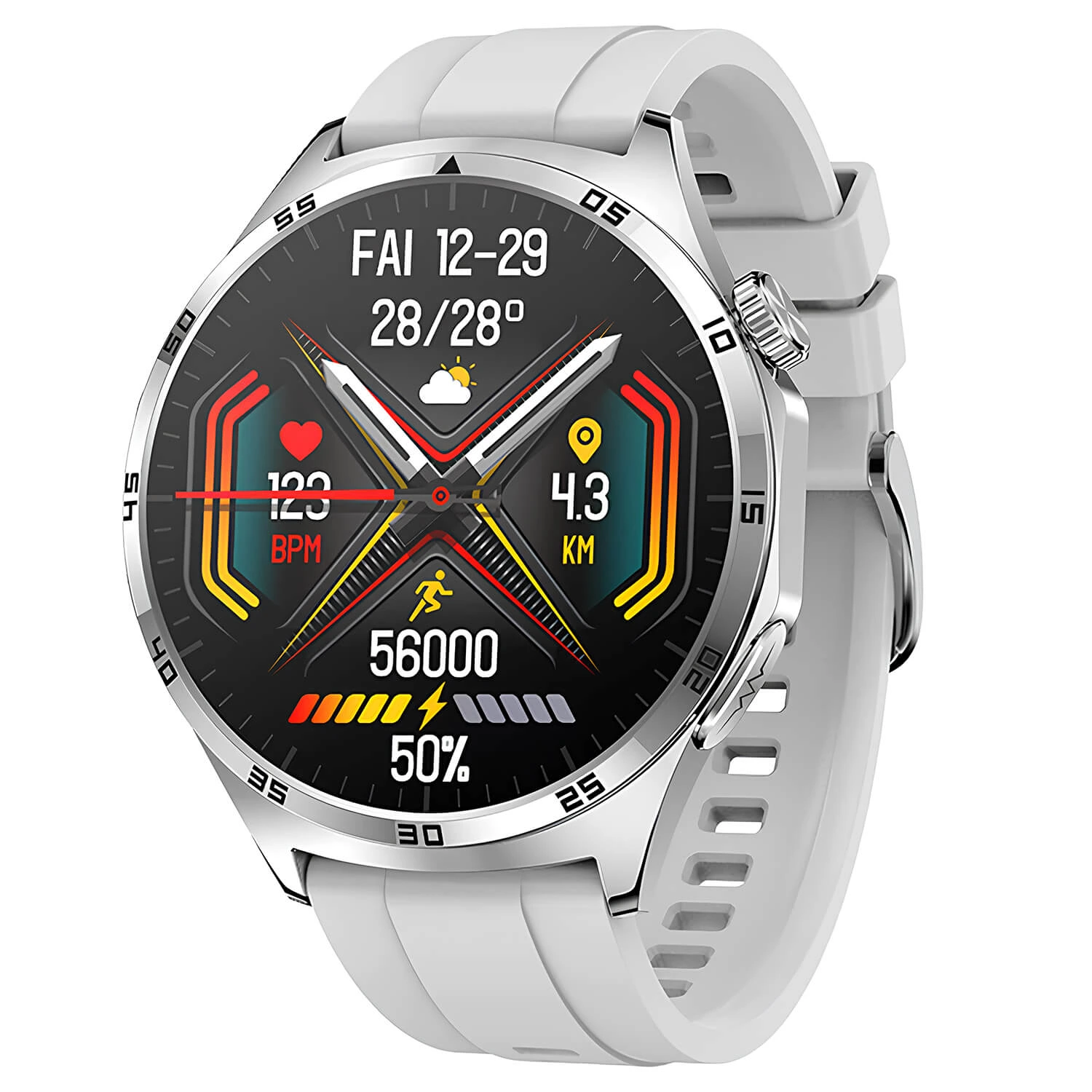 Smartwatch Microwear MT300 - Grey Silicone Smartwatch Microwear MT300 - Grey Silicone