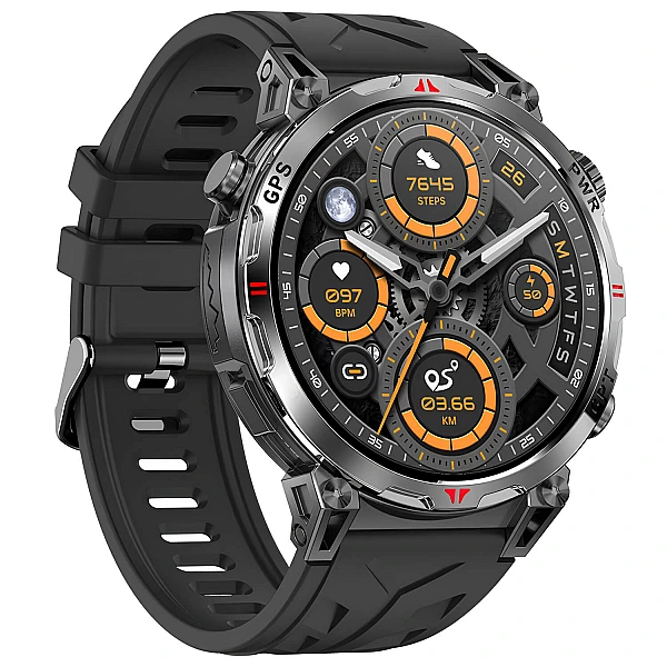 Smartwatch Microwear KC93 - Black Silicone