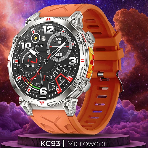 Smartwatch Microwear KC93 - Orange Silicone Smartwatch Microwear KC93 - Orange Silicone