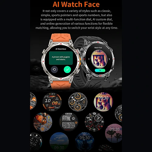 Smartwatch Microwear KC93 - Orange Silicone Smartwatch Microwear KC93 - Orange Silicone