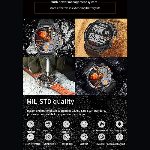 Smartwatch Microwear KC93 - Orange Silicone