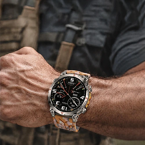 Smartwatch Microwear KC93 - Orange Camo Silicone Smartwatch Microwear KC93 - Orange Camo Silicone