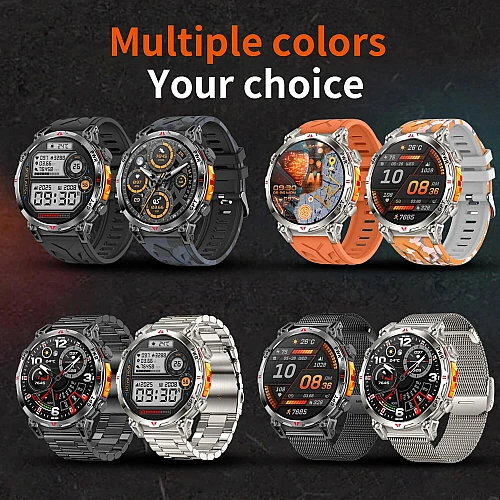 Smartwatch Microwear KC93 - Orange Camo Silicone Smartwatch Microwear KC93 - Orange Camo Silicone