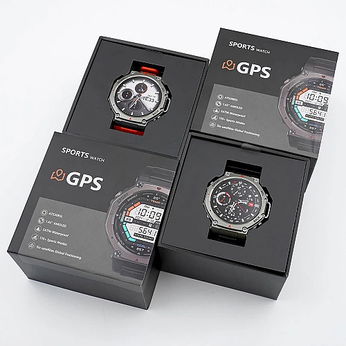 Smartwatch Microwear DM58 GPS - Black Silicone
