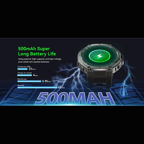 Smartwatch Microwear DM58 GPS  - Black Camo Silicone