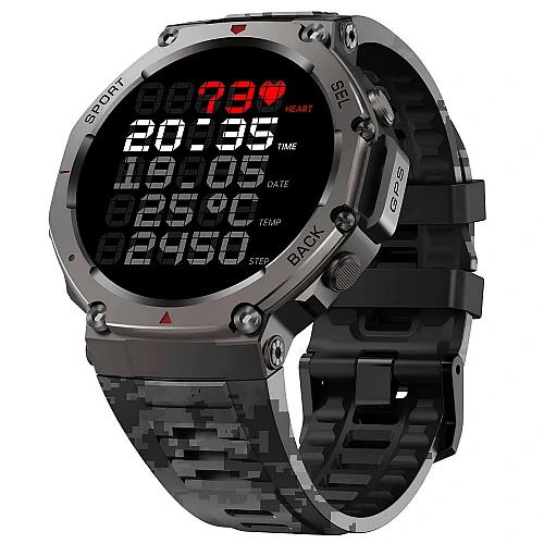 Smartwatch Microwear DM58 GPS  - Black Camo Silicone