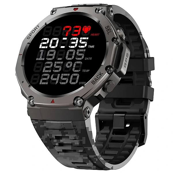 Smartwatch Microwear DM58 GPS  - Black Camo Silicone
