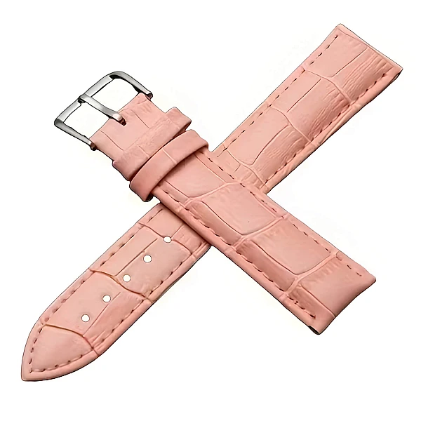 Bakeey Λουράκι Leather΄ 18mm με Quick Release - Pink Bakeey Λουράκι Leather΄ 18mm με Quick Release - Pink