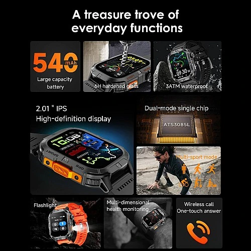 Smartwatch Microwear GTH3 - Orange