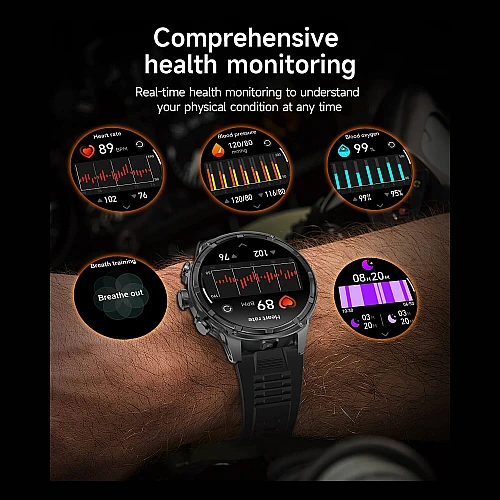 Smartwatch Microwear V99 - Black Steel Smartwatch Microwear V99 - Black Steel