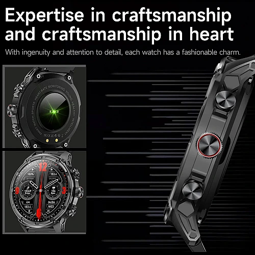 Smartwatch Microwear V99 - Black Steel