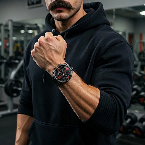 Smartwatch Microwear V99 - Black Steel