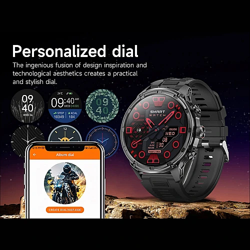 Smartwatch Microwear V99 - Black Steel Smartwatch Microwear V99 - Black Steel