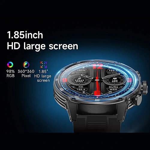 Smartwatch Microwear V99 - Black Steel Smartwatch Microwear V99 - Black Steel