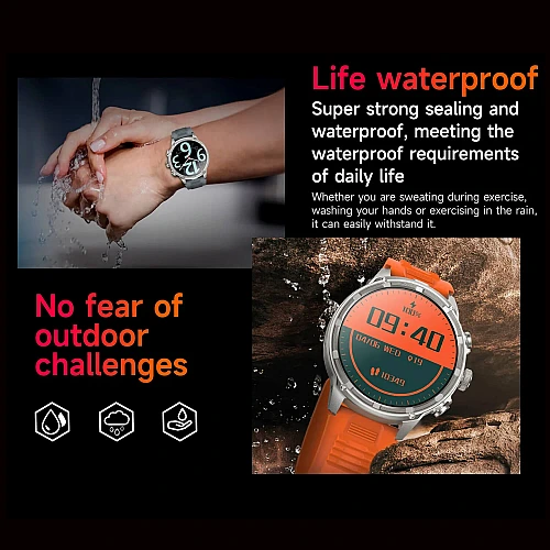 Smartwatch Microwear V99 - Black Steel