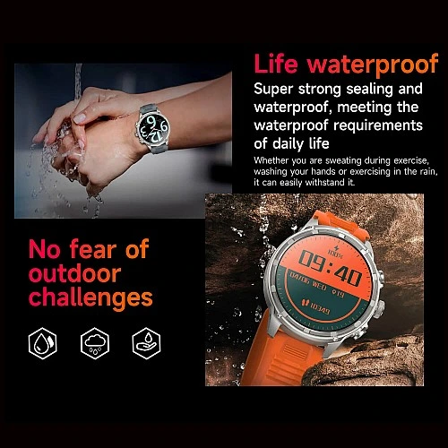 Smartwatch Microwear V99 - Black Steel