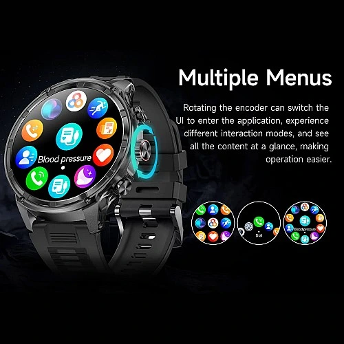 Smartwatch Microwear V99 - Black Steel