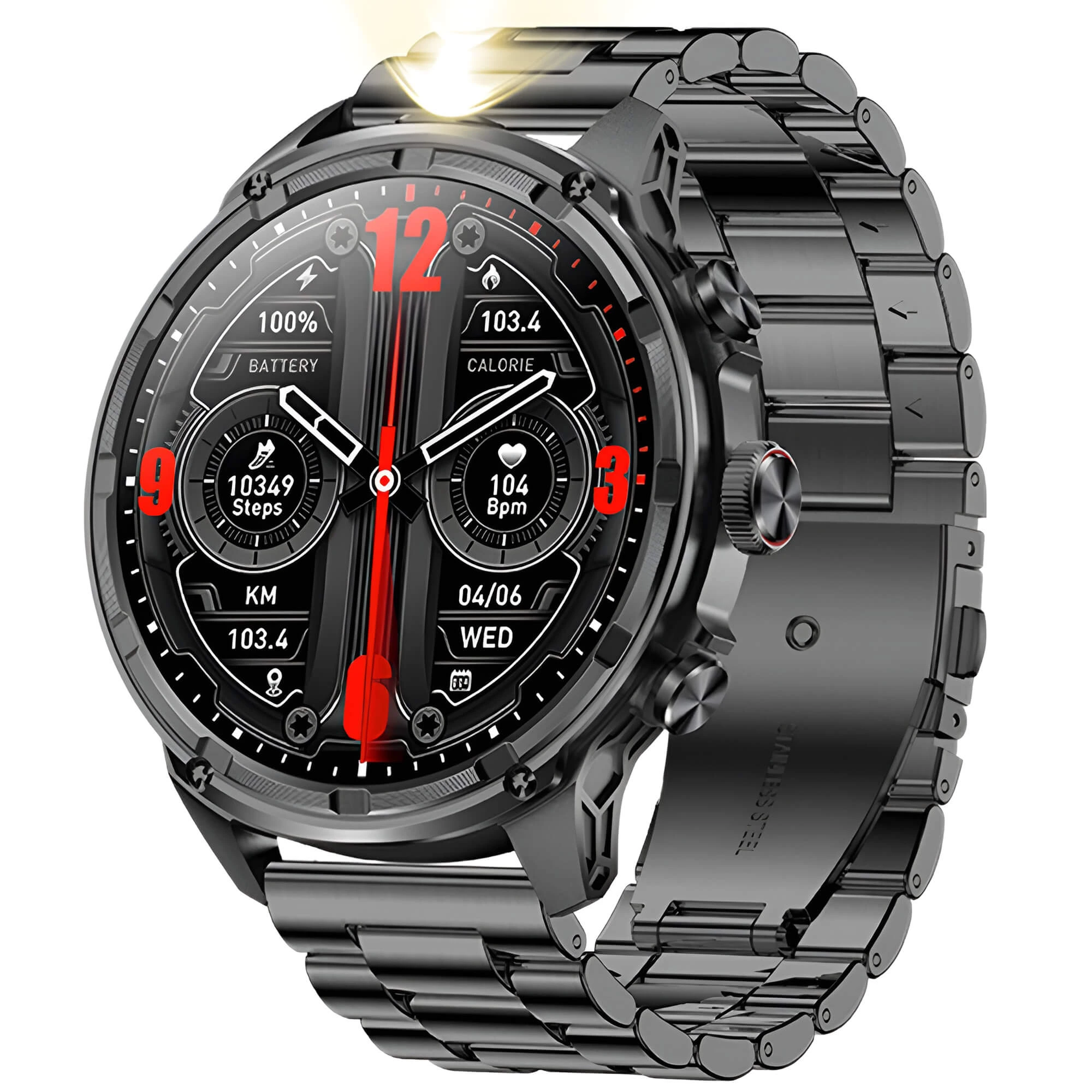 Smartwatch Microwear V99 - Black Steel