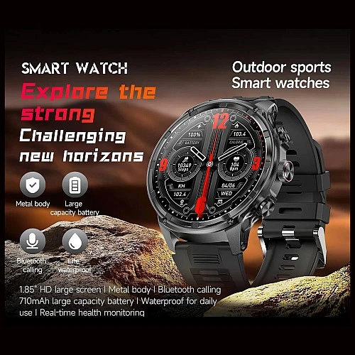 Smartwatch Microwear V99 - Silver Steel