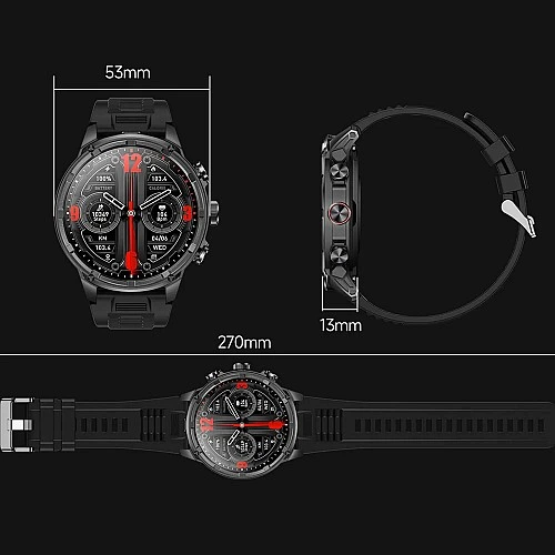 Smartwatch Microwear V99 - Silver Steel