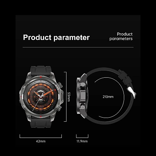 Smartwatch Microwear DK68 - Grey Silicone Smartwatch Microwear DK68 - Grey Silicone