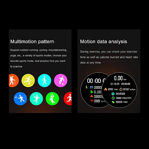 Smartwatch Microwear DK68 - Brown Leather