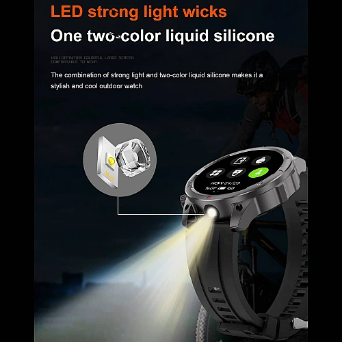 Smartwatch Microwear DK68 - Black Leather