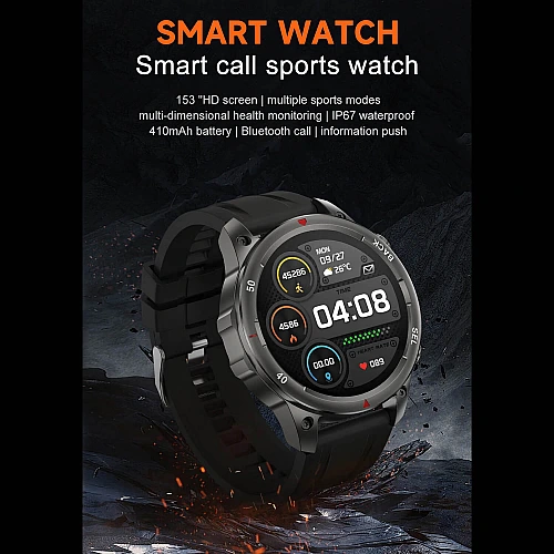 Smartwatch Microwear DK68 - Brown Leather