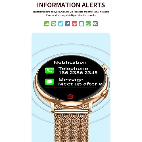 Smartwatch Microwear CY700 - Pink Silicone