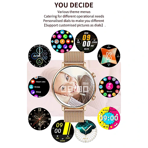 Smartwatch Microwear CY700 - Gold Steel