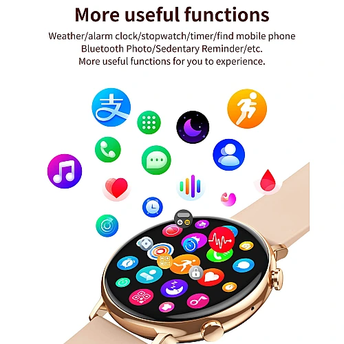 Smartwatch Microwear CY700 - Gold Steel