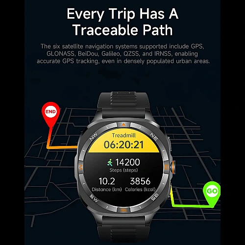 Smartwatch Microwear G400 - Black Silicone