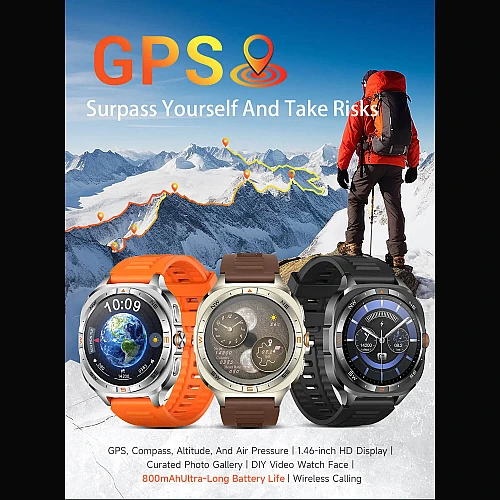Smartwatch Microwear G400 - Black Silicone