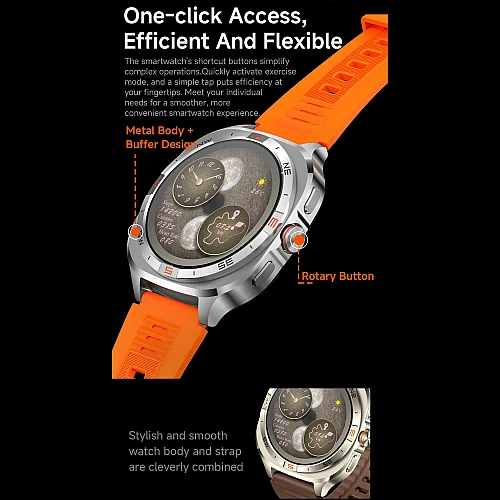 Smartwatch Microwear G400 - Black Silicone