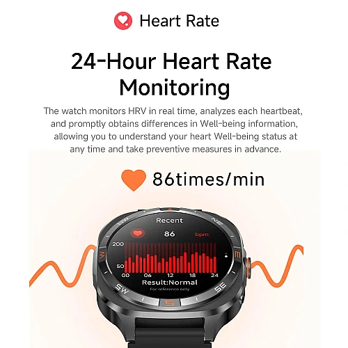 Smartwatch Microwear G400 - Black Silicone