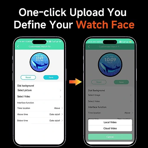 Smartwatch Microwear G400 - Orange Silicone