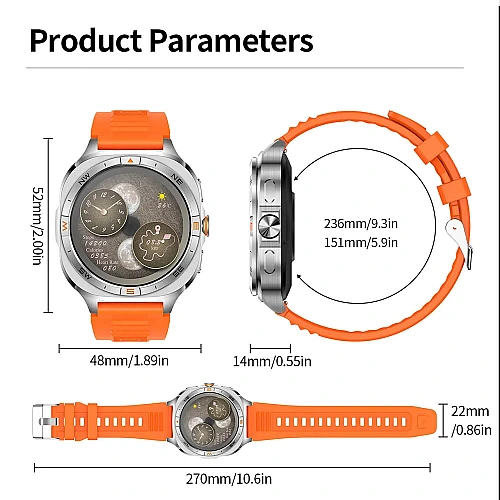 Smartwatch Microwear G400 - Orange Silicone