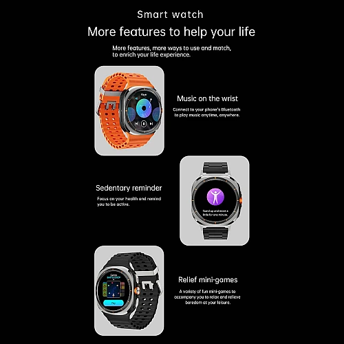 Smartwatch Microwear Kalobe SK7 Ultra - Silver Smartwatch Microwear Kalobe SK7 Ultra - Silver