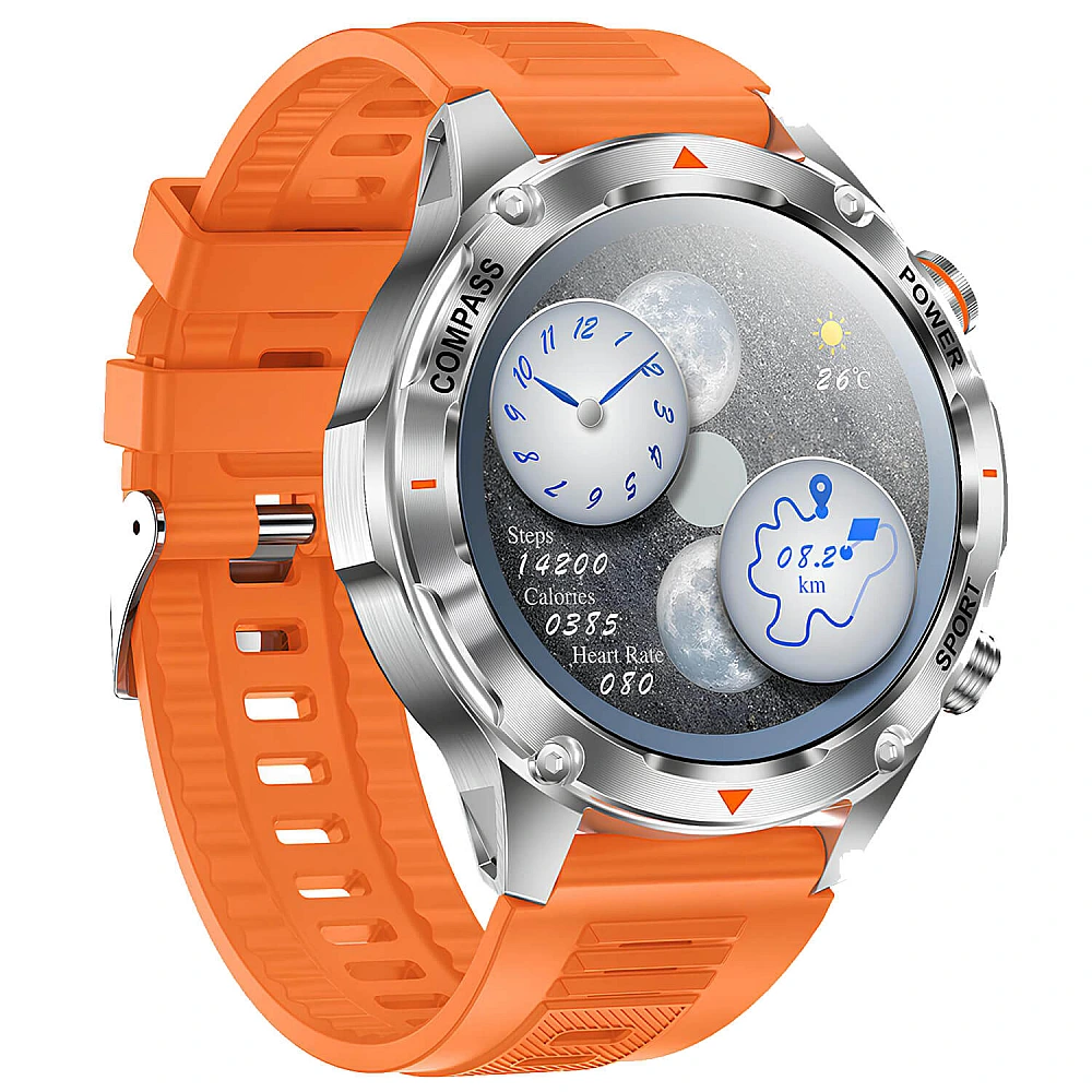 Smartwatch Microwear V65 - Orange Silicone