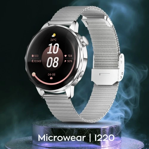 Smartwatch Microwear I220 - Silver Steel